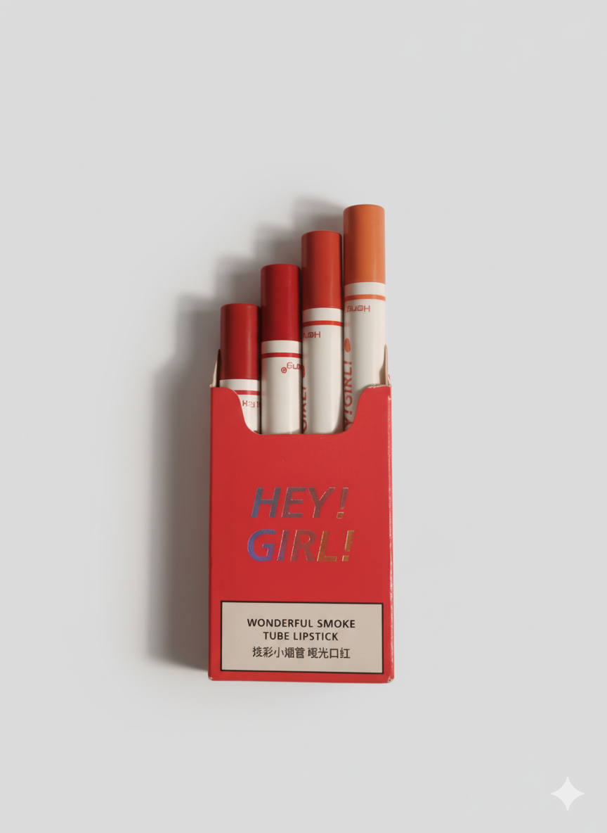 HEY! GIRL! Wonderful Smoke Tube Lipstick – Matte Long-Lasting Lip Color Set